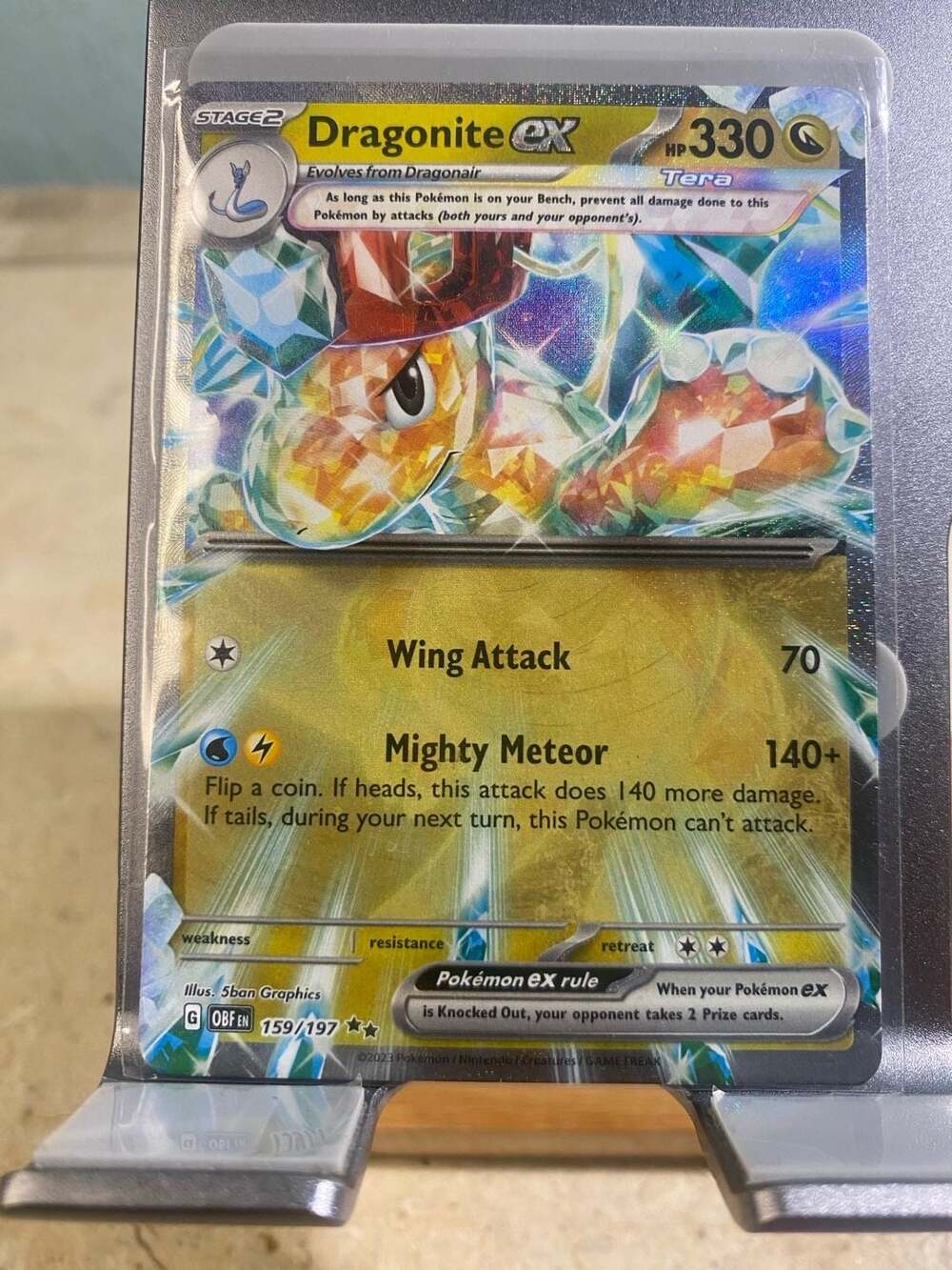 Pokémon TCG Dragonite ex 159/197 SV03 Obsidian Flames Double Rare